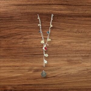 Gold chain coin charm necklace